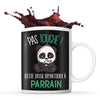 Mug noir Pas Touche Panda Parrain - Planetee