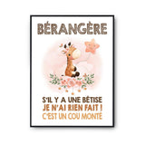 Affiche Bérangère Cou Monté Girafe - Planetee