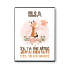 Affiche Elsa Cou Monté Girafe - Planetee