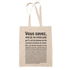 Tote Bag Secrétaire de mairie Bonne ou Mauvaise Beige - Planetee