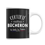 Mug Homme Bûcheron Meilleur de France | Tasse Noire métier - Planetee