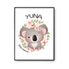 Affiche Yuna Bébé d'amour Koala - Planetee