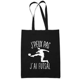 Sac Tote Bag Futsal Je peux pas Noir - Planetee