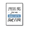 Affiche branlée fifa bleu j'peux pas Blanc Premium - Planetee