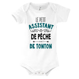 Body bébé Le Petit Assistant de Pêche de Tonton - Planetee