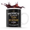 Mug noir Propriété de la Meilleure Clerc de Notaire - Planetee