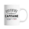 Mug Femme Capitaine Meilleure de France | Tasse Blanc métier - Planetee