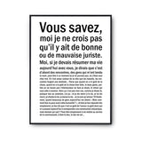 Affiche femme Juriste Bonne ou mauvaise - Planetee