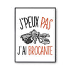 Affiche Brocante j'peux pas Blanc Premium - Planetee