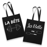 Sac Tote Bag Couple Le Belle et la Bête - Planetee