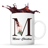 Mug Blanc Marie-Christine Lettre Fleur - Planetee