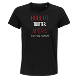 T-shirt femme Être sur Twitter C'est ma Routine - Planetee