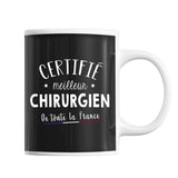 Mug Homme Chirurgien Meilleur de France | Tasse Noire métier - Planetee
