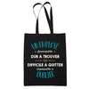 Tote Bag Formidable Employé Cadeau Travail Noir - Planetee