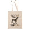 Sac Tote Bag berger allemand amour beige - Planetee