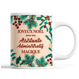 Tasse Noël Assistante Administratif femme Beige - Planetee