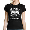 T-shirt femme chine brocante septuagénaire - Planetee