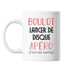 Mug Lancer de Disque C'est ma Routine Blanc - Planetee