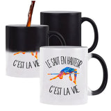 Mug magique Saut en hauteur c'est la vie Athlète | Tasse changement de couleur - Planetee