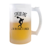 Chope de bière Lancer du disque j'peux pas - Planetee