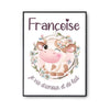 Affiche Françoise Amour et Biberon de Lait Vache - Planetee