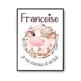 Affiche Françoise Amour et Biberon de Lait Vache - Planetee