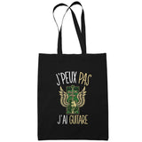 Sac Tote Bag Guitare Je peux pas Noir - Planetee