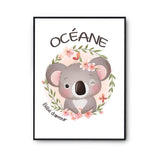 Affiche Océane Bébé d'amour Koala - Planetee