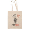 Sac Tote Bag J'peux pas Signe taureau beige - Planetee