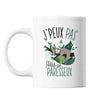 Mug Paresseux j'peux pas Blanc - Planetee