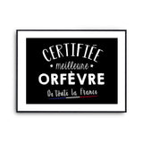 Affiche Orfèvre Femme Métier Meilleure de France - Planetee