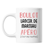 Mug Lancer de Poids C'est ma Routine Blanc - Planetee