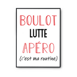 Affiche Lutte C'est ma Routine - Planetee