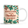 Tasse Noël Factrice femme Beige - Planetee