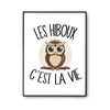 Affiche Hibou c'est la vie - Planetee