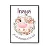 Affiche Inaya Amour et Biberon de Lait Vache - Planetee