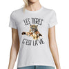 T-shirt femme tigre c'est la vie - Planetee