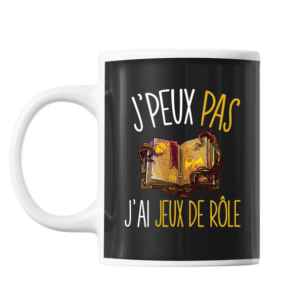 Mug Jeux de rôle j'peux pas Noir - Planetee