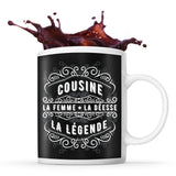 Mug noir Déesse Légende Cousine - Planetee