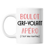 Mug Cerf-Volant C'est ma Routine Blanc - Planetee