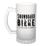 Chope de bière Snowboard et bière - Planetee