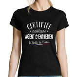 T-shirt femme Agent d'entretien Meilleure de France - Planetee