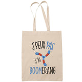 Sac Tote Bag J'peux pas Boomerang beige - Planetee