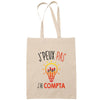 Sac Tote Bag J'peux pas Compta beige - Planetee