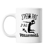 Mug Volleyball j'peux pas Blanc - Planetee