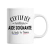 Mug Femme Aide Soignante Meilleure de France | Tasse Blanc métier - Planetee