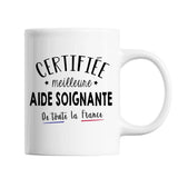 Mug Femme Aide Soignante Meilleure de France | Tasse Blanc métier - Planetee