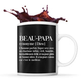 Mug noir Définition Beau-Papa - Planetee