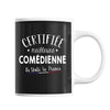 Mug Femme Comédienne Meilleure de France | Tasse Noire métier - Planetee