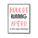 Affiche Running C'est ma Routine - Planetee